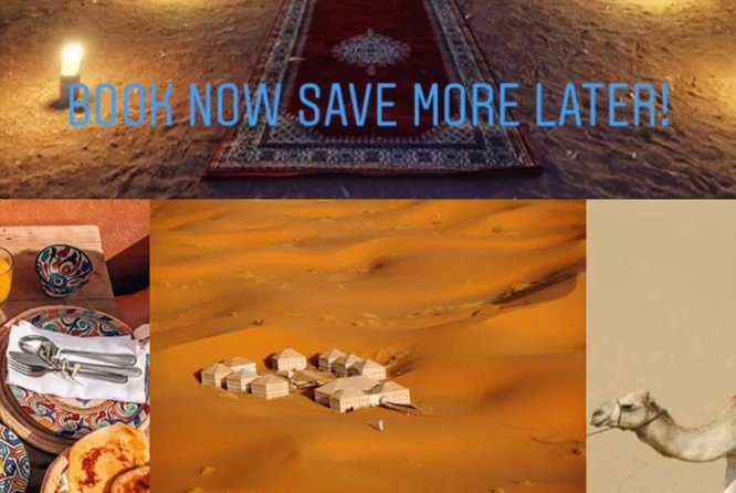 1 Night Camel Trekking Tour in Merzouga Desert Camp - Desert camp night: tea, dinner, and Berber tent comfort level
