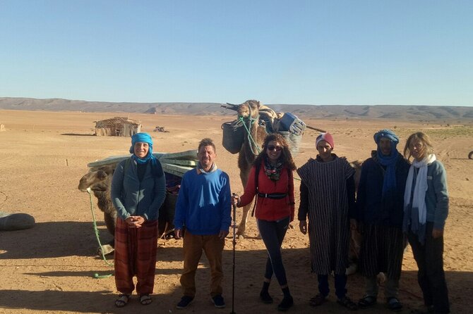 4 Day Private Desert Trek from M'Hamid to Chegaga - Camel loading, then walking: Day 1 from M’Hamid to the first camp