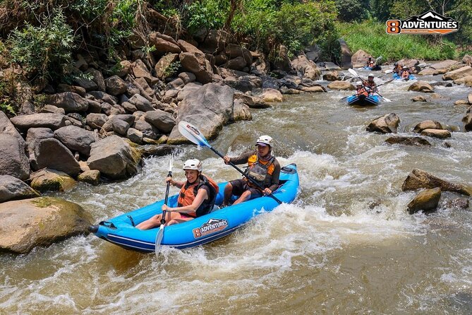 8KM White Water Rafting and 3HRS Jungle Trekking Adventure - The 8 km inflatable kayak float on the Mae Taeng River