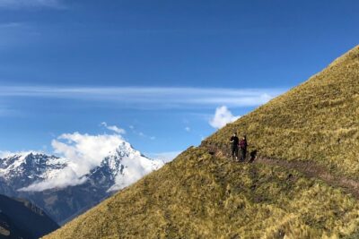 Ancascocha Trek To Machu Picchu 4 Days And 3 Nights - Perolniyoc waterfall and a cliff-top Inca site
