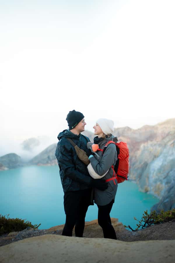 Banyuwangi: Ijen Crater Bluefire and Sunrise Guided Trek - Sunrise over Kawah Ijen: turquoise crater lake and real early light