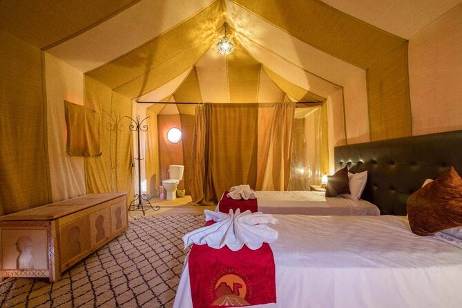 Camel trek with 1 Night in Luxury camp with Dinner+ Sundbording - Camel Feeding and Sand Time: More Than Just Riding