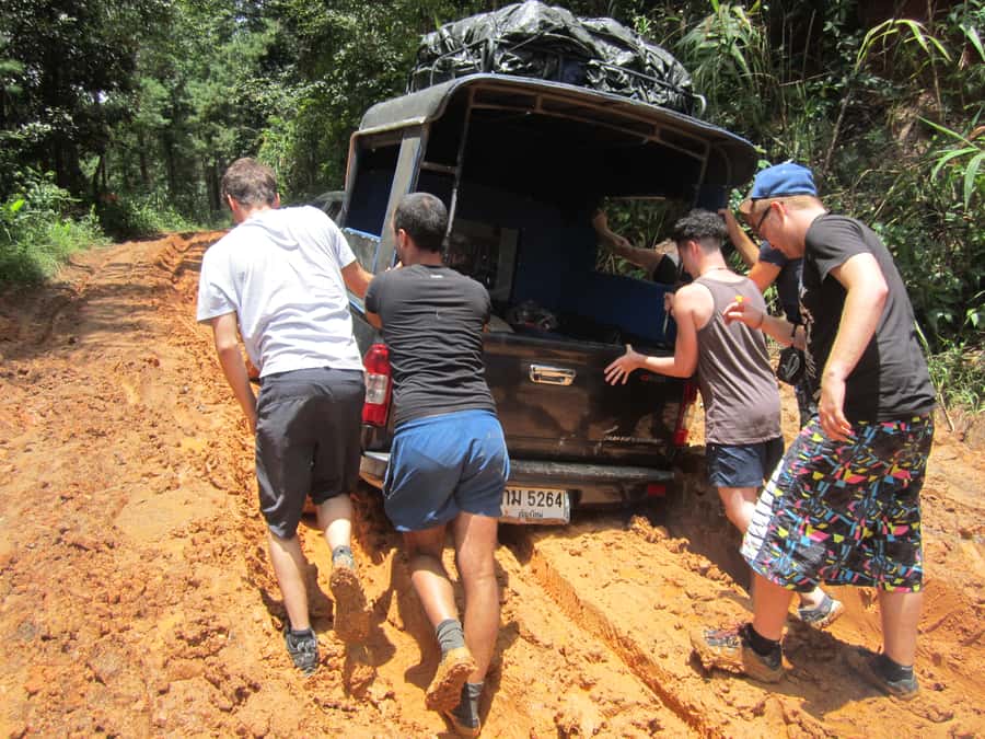 Chiang Mai: 2 Days, 1 Night Non-Tourist Trek - Day 2: Breakfast, waterfall swim, and bamboo rafting back-to-back