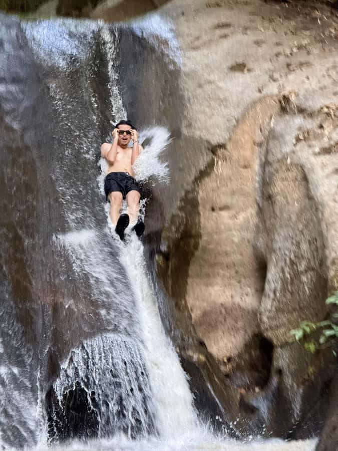Chiang Mai Adventure: Trekking, Tubing & Waterfall Slide - Saa Gee Falls waterfall slide or an elephant observation stop