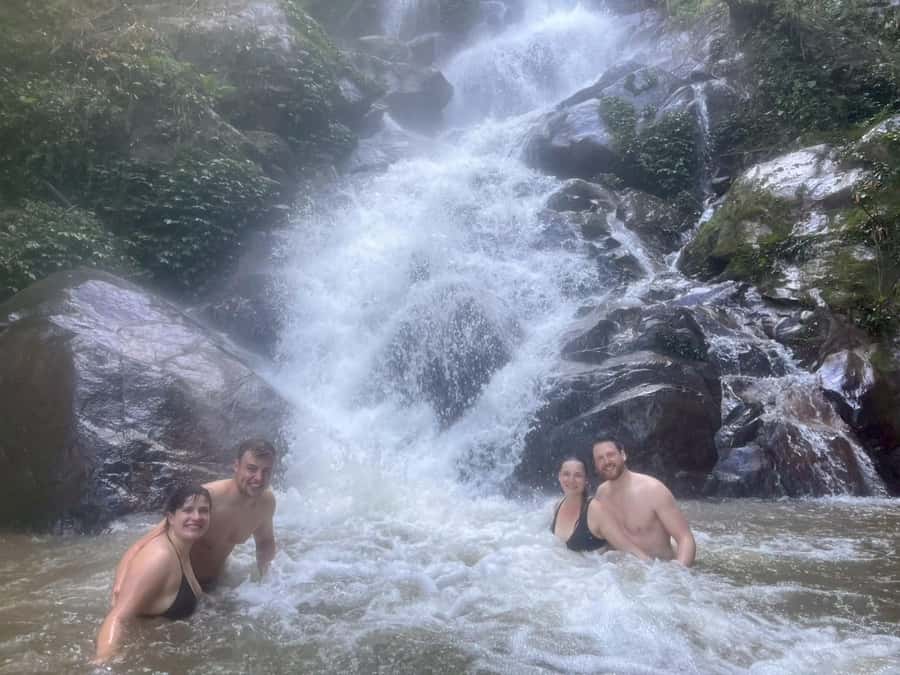 Chiang Rai: Jungle Adventure-Group Trekking & Bamboo Cooking - The waterfall dip: cold water, big relief