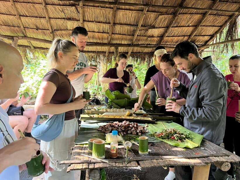 Chiangrai: Group Trekking with Bamboo Cooking - Waterfall and hot spring: packing swim stuff, but keeping expectations grounded