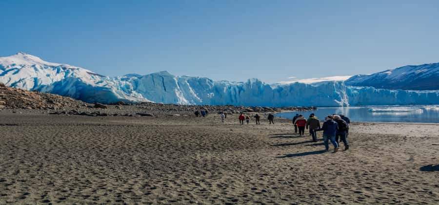 El Calafate: Safari Azul Los Glaciares Trekking Tour - The short hike to the glacier edge: forests, sand, and rocks