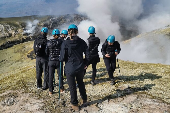 Etna North: Guided trekking to Summit volcano craters - Stop 3 at the top: gas emissions, volcanic bombs, and sulfur colors