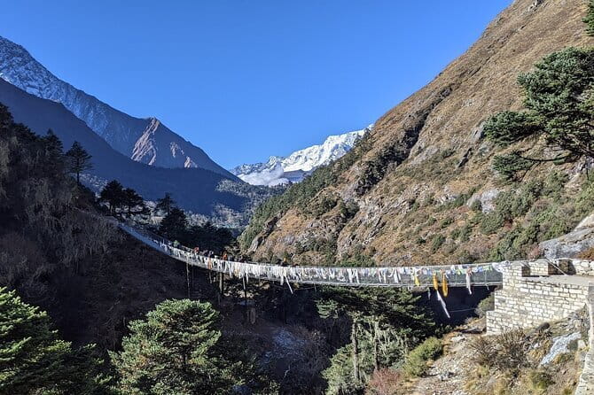 Everest Base Camp Trek | Deluxe Lodges | Both Way Helicopter Ride - Day 3: Phakding to Namche Bazaar via pine forests and the Dudh Koshi