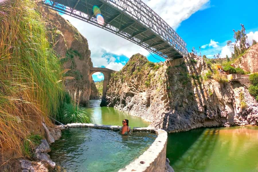 From Arequipa Trek : 2-Days of Hiking in the Colca Canyon - Day 2: sunrise climb, Cabanaconde breakfast, terraces at Antahuilque, and Chivay hot springs