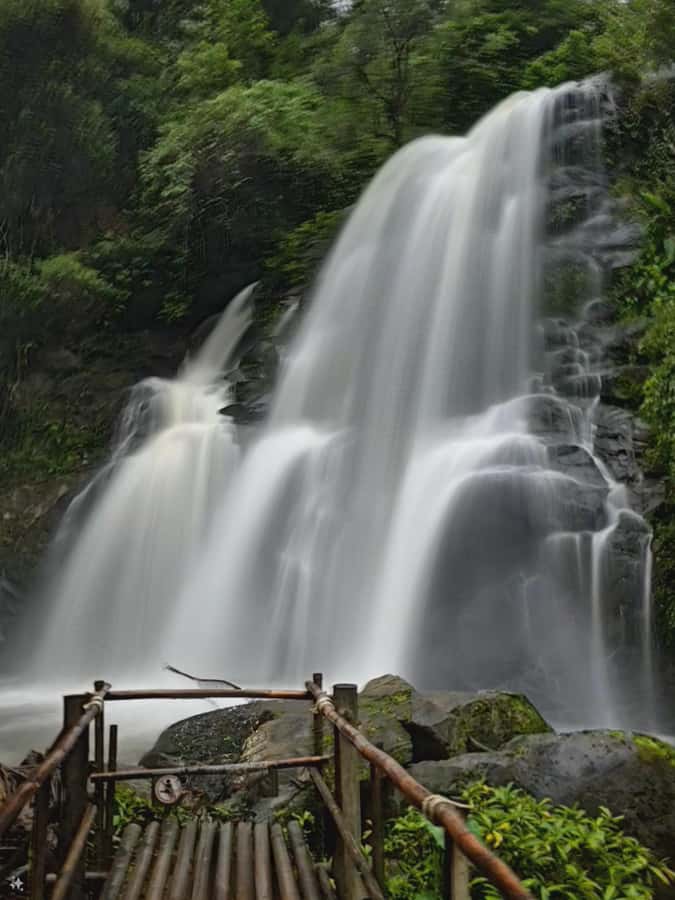Inthanon national park, Trekking and Sightseeing in one day. - Wachirathan Waterfalls: Misty Views and a Soundtrack of Falling Water