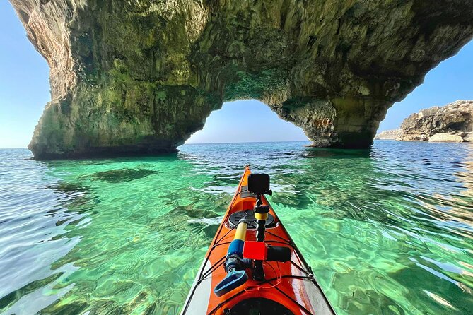 Leuca kayak tour + swimming + speleo-trek in cave - Meeting at Marina di Felloniche and Getting Your Kayak Legs