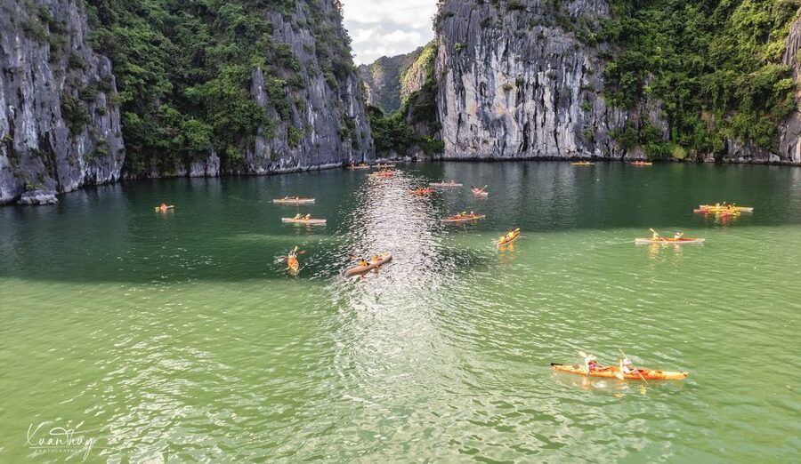 Long Trekking Catba national park, Lan ha bay full day trip - Viewpoint Bến Bèo and the final return to Cat Ba