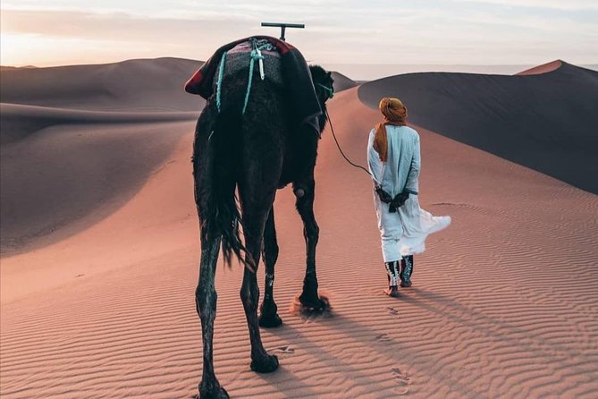 LUXURY Desert Camp: 3 Days Marrakech to Merzouga and Camel Trek - Camel trek rhythm: sunset out, sunrise back