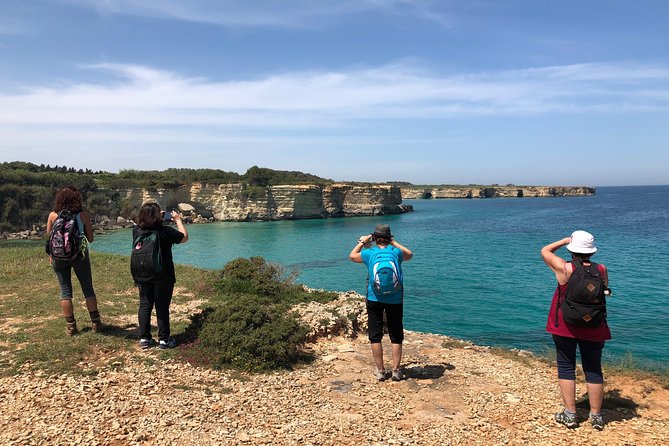 Otranto Trekking Adventure: The Path of the Hermit and the Bay of the Turks - Stop 2: Cala di Grotta Monaca—going into Grotta della Monaca
