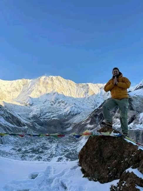Pkr/Kathmandu: 5-Day Annapurna Base Camp & Hot spring Trek - Day 4 back toward Bamboo/Sinuwa: sunrise pressure release and a longer descent
