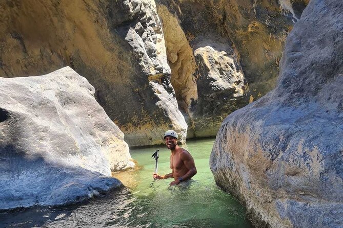 River Trekking at Kourtaliotiko Gorge Waterfalls to Preveli Beach - Walking the Megalopotamos River: wet feet, steady balance