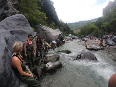 River Trekking Gole Alcantara - Getting Oriented at OFF RIDE (Next to the Center)