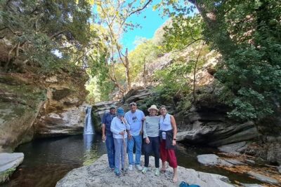River Trekking to the Waterfall in Andros - Inside the river: where the guide actually helps