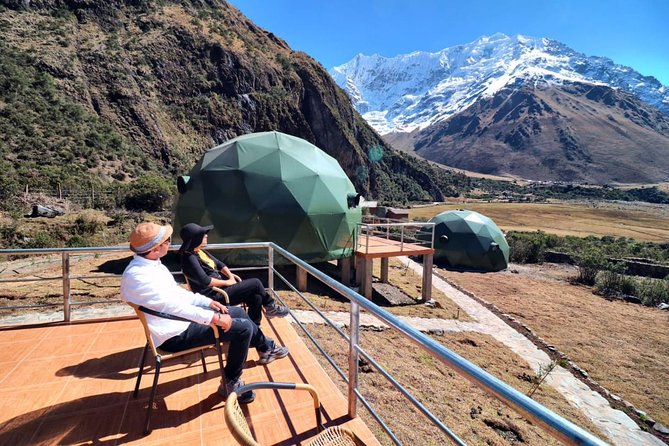 Salkantay Trek 4 Days to Machu Picchu by Glamping Sky Lodge Dome - Day 2: 4650m Salkantay pass, cloud forest descent, and Chaullay to La Playa