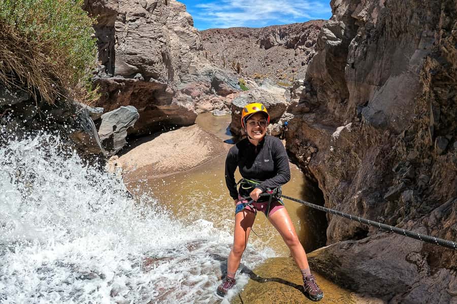San Pedro de Atacama: Desert Tour with Canyoning & Trekking - The Best Part: Cooling Off at the Waterfall End