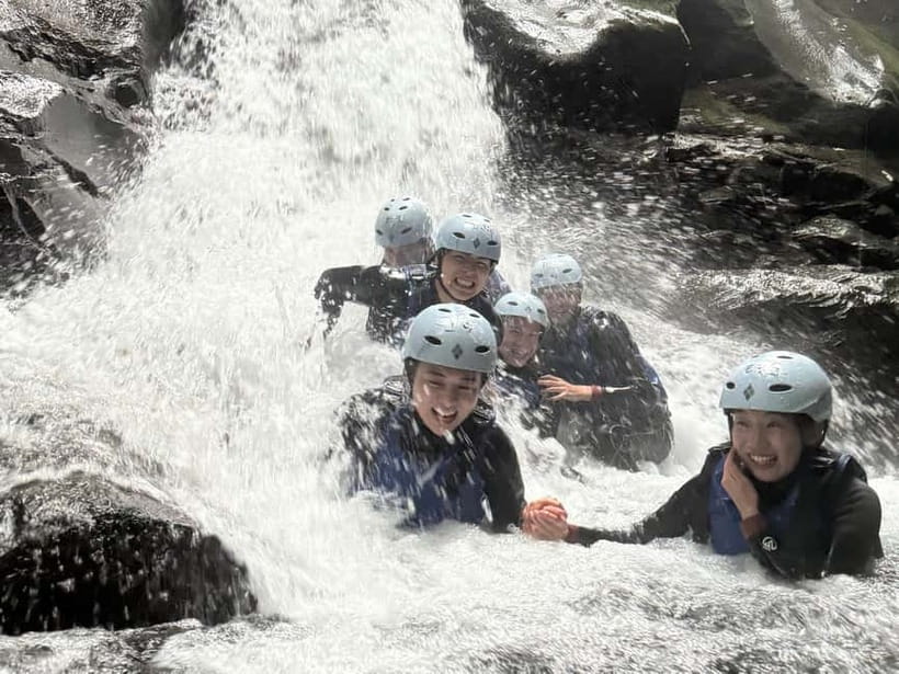 Shizuoka : Mt Fuji Secret Canyon River Trekking - Rock jumps (1–4 m) and water slides: the thrills, plus how they scale