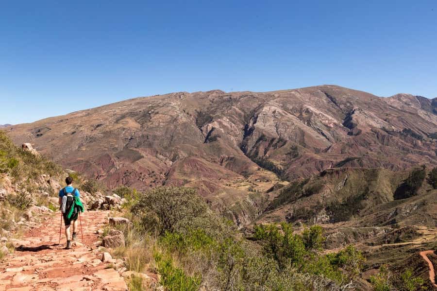 Sucre: 2 days trek in Inca Trails and the Crater de Maragua - Day 1: Inca stone paths, river walking, and the ascent to Maragua Crater