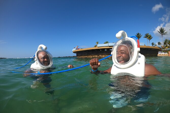 Underwater Sea Trek in San Juan: Explore Beneath the Waves - The helmet walk: how the cove turns into an underwater tour