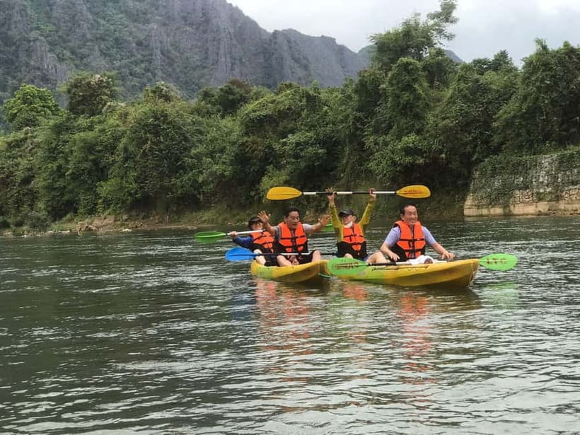 Vang Vieng: Day Tour with Kayaking, Ziplining, and Rafting - Nam Song River kayaking: small rapids, big scenery